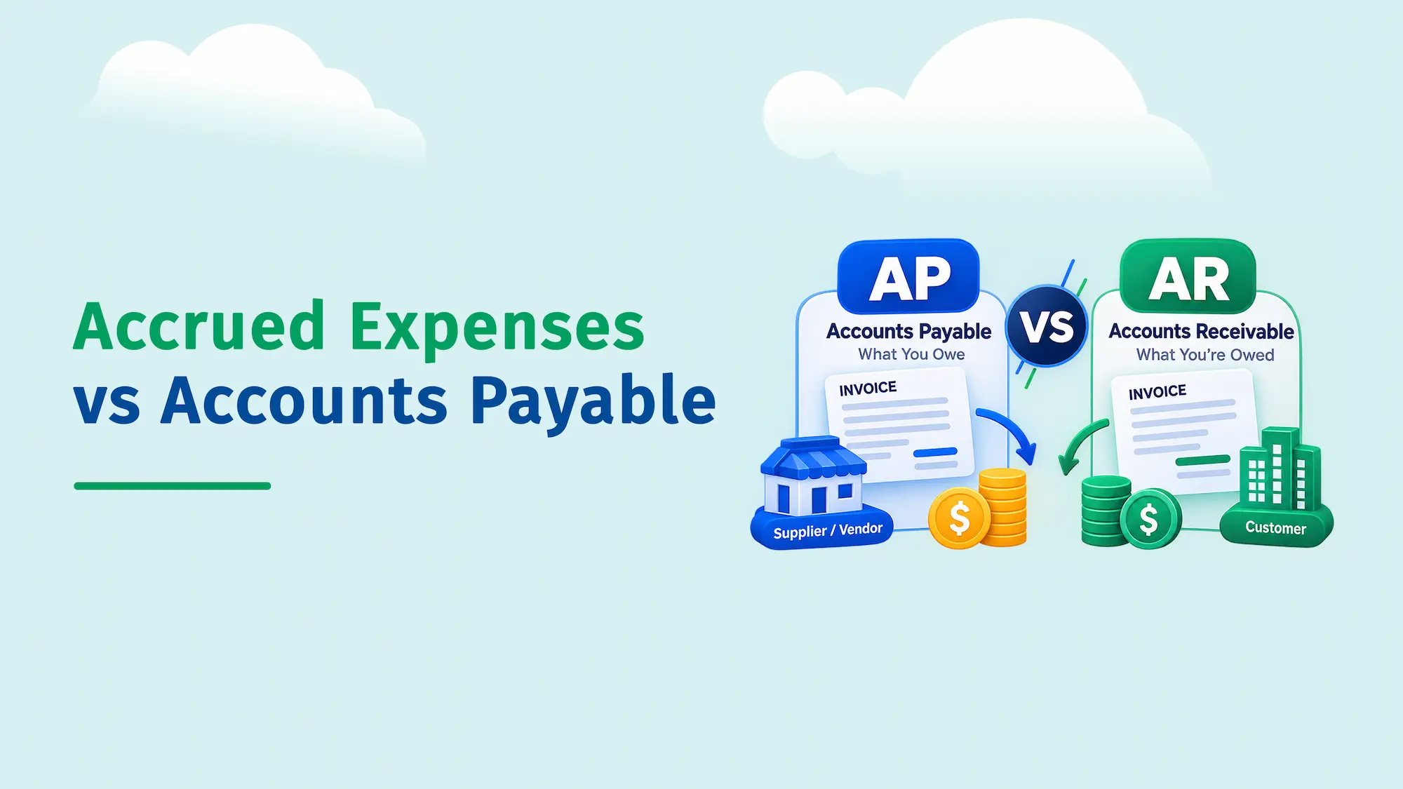 Accrued expenses vs accounts payable: no invoice yet means accrued expense, invoice recorded means accounts payable