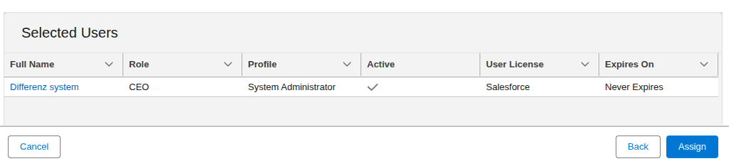 Add Assignments screen